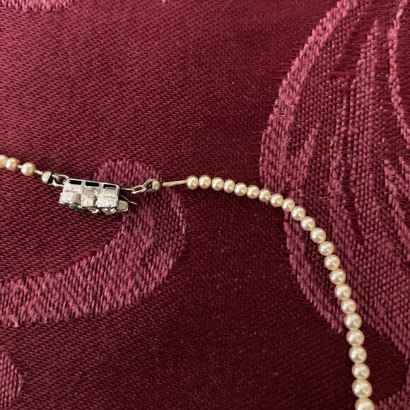 Vintage Graduated Faux Pearl Choker/Collar Necklace - Picture 3 of 6